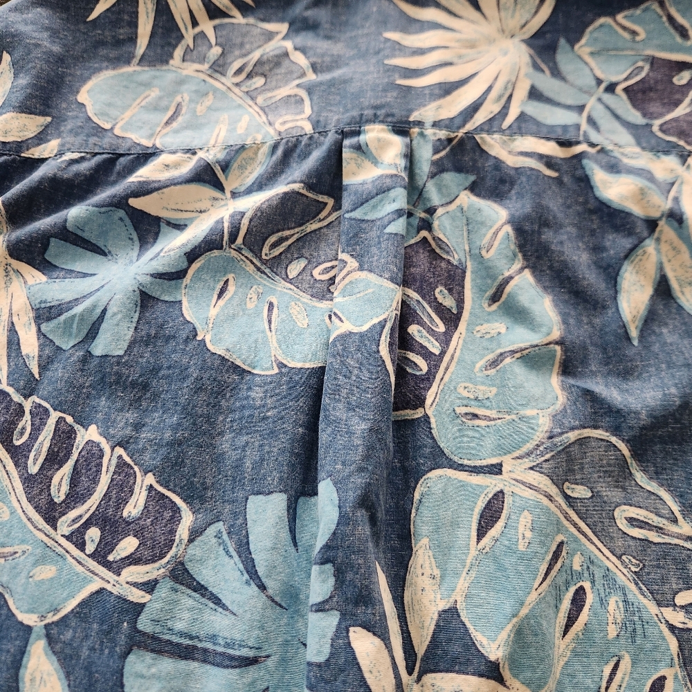 Cooke Street Honolulu Blue Hawaiian Short Sleeve Button Up Shirt Men's XL Beach - Picture 9 of 12